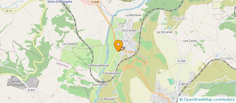 localisation de l'entreprise MONSIEUR YVES BISSON  VALADY