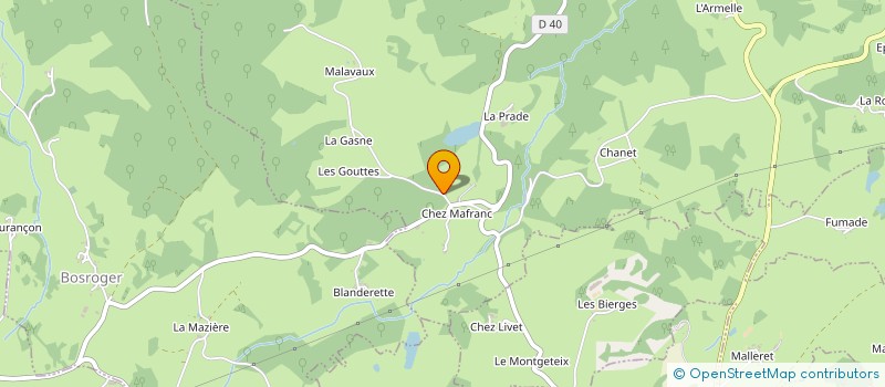 localisation de l'entreprise MONSIEUR YVES BLANCHARD  CHAMPAGNAT