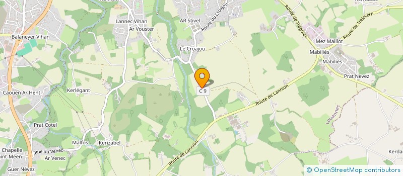 localisation de l'entreprise MONSIEUR YVES BODIOU à LOUANNEC