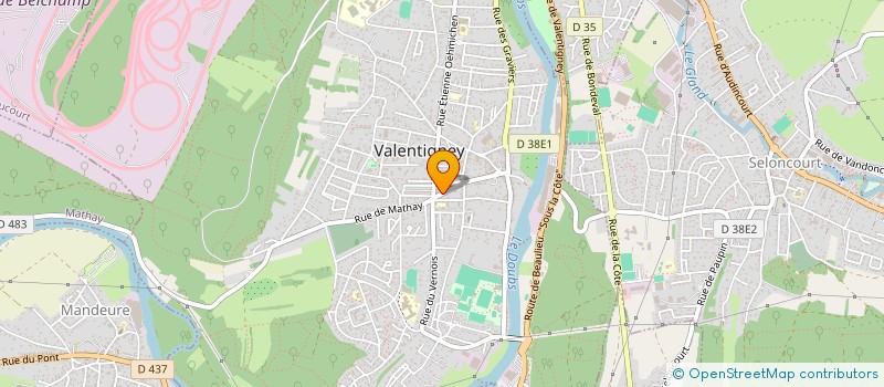 localisation de l'entreprise MONSIEUR YVES BOITEUX  VALENTIGNEY