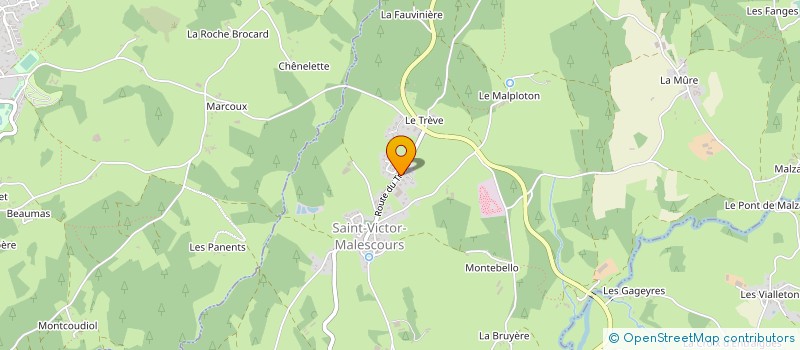 localisation de l'entreprise MONSIEUR YVES BOMPUIS à SAINT-VICTOR-MALESCOURS