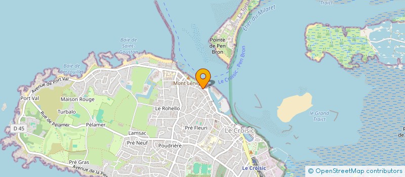 localisation de l'entreprise MONSIEUR YVES BONDAZ  LE CROISIC