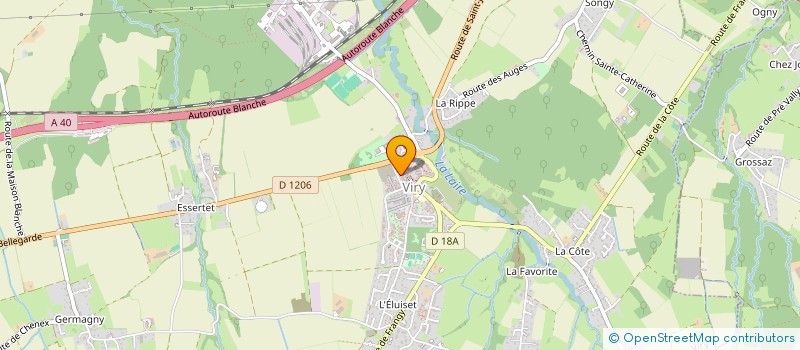 localisation de l'entreprise MONSIEUR YVES BORGNIET  VIRY