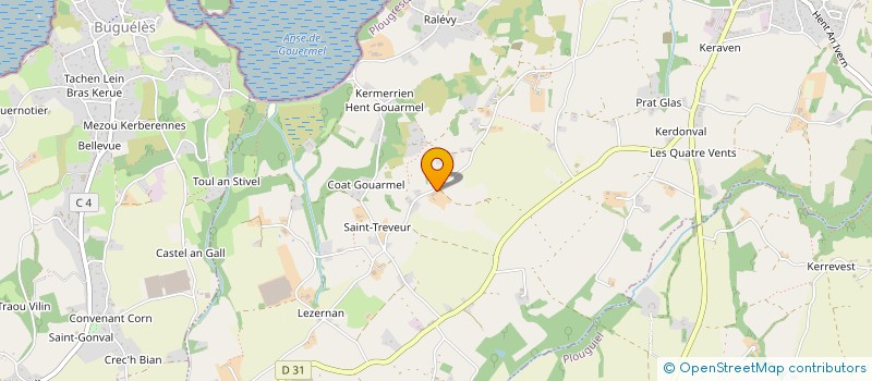 localisation de l'entreprise MONSIEUR YVES BOULARD  PLOUGRESCANT