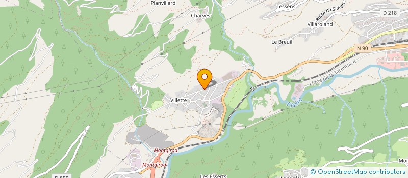 localisation de l'entreprise MONSIEUR YVES BOURGE à AIME-LA-PLAGNE