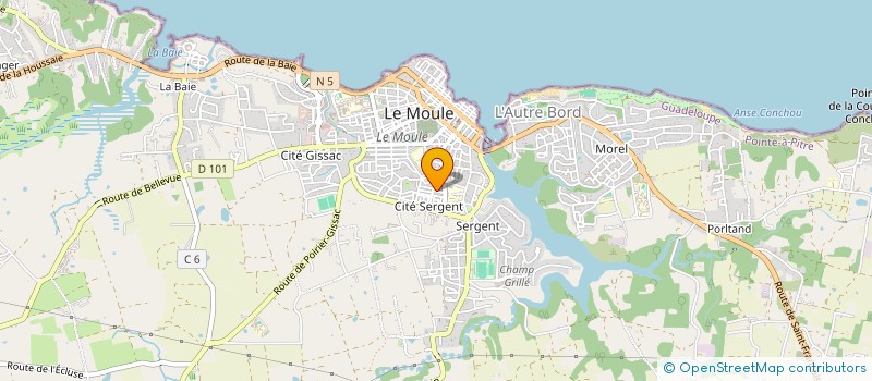 localisation de l'entreprise MONSIEUR YVES BRUTUS à LE MOULE