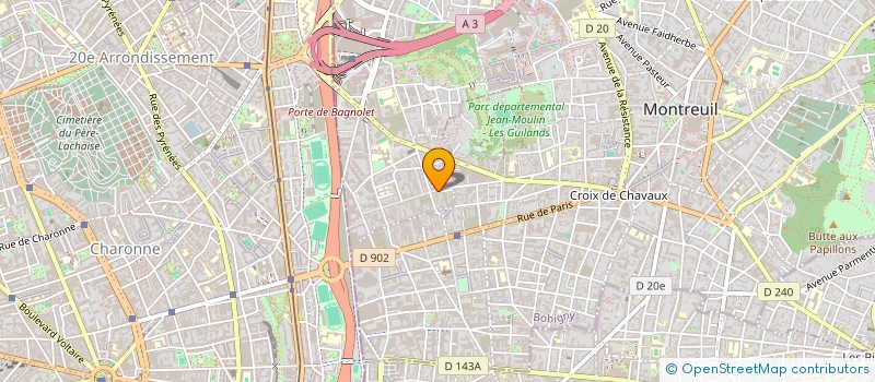 localisation de l'entreprise MONSIEUR YVES BURAUD à BAGNOLET