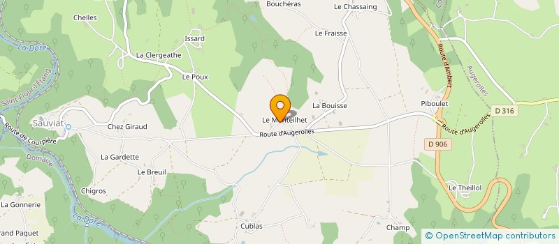 localisation de l'entreprise MONSIEUR YVES CALMEJANE à SAUVIAT