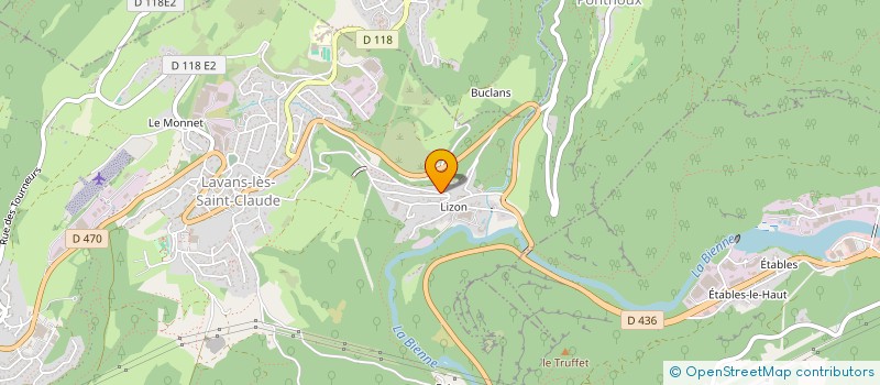 localisation de l'entreprise MONSIEUR YVES CHAVERIAT  LAVANS-LES-SAINT-CLAUDE