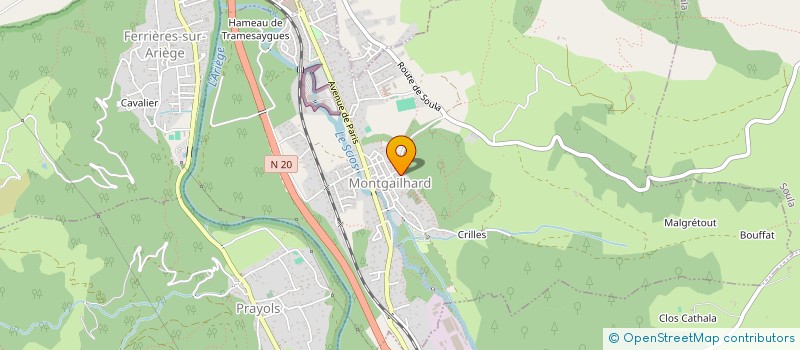 localisation de l'entreprise MONSIEUR YVES CHENEVAL à MONTGAILHARD