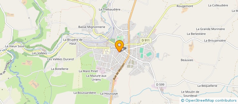 localisation de l'entreprise MONSIEUR YVES CHERUAU  SOURDEVAL