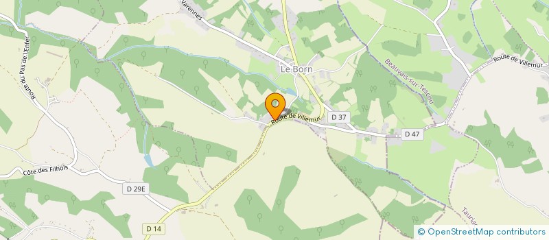 localisation de l'entreprise MONSIEUR YVES CHEVRIER  LE BORN