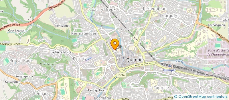 localisation de l'entreprise MONSIEUR YVES COADOU à QUIMPER