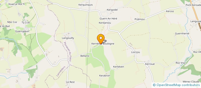 localisation de l'entreprise MONSIEUR YVES COADOU  PLONEVEZ-DU-FAOU