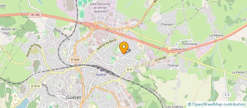 localisation de l'entreprise MONSIEUR YVES CONCHON  GUERET