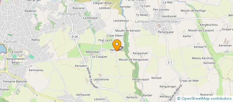 localisation de l'entreprise MONSIEUR YVES COROLLEUR  PLOUDALMEZEAU