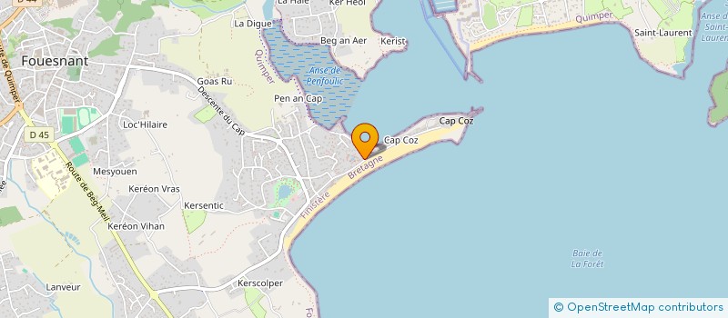 localisation de l'entreprise MONSIEUR YVES COSMAO à FOUESNANT