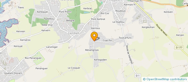 localisation de l'entreprise MONSIEUR YVES COSTIOU  TREGUNC