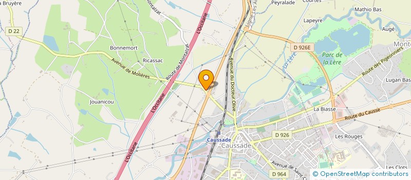 localisation de l'entreprise MONSIEUR YVES COUDERC  CAUSSADE