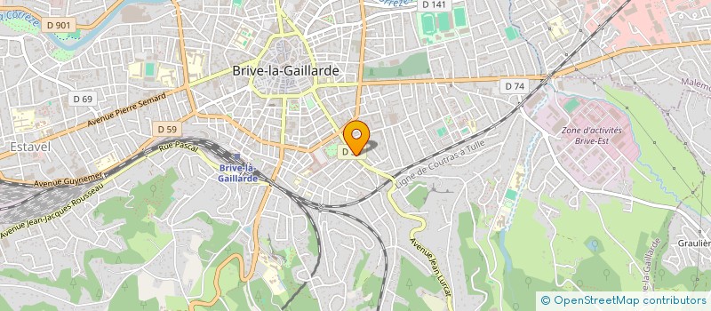 localisation de l'entreprise MONSIEUR YVES COUDERC  BRIVE-LA-GAILLARDE