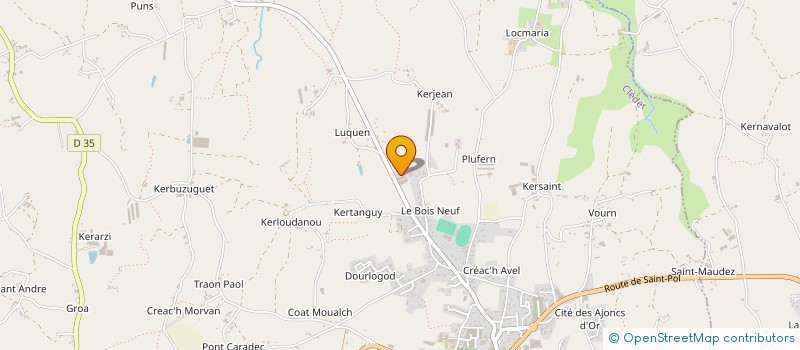 localisation de l'entreprise MONSIEUR YVES CREACH à CLEDER