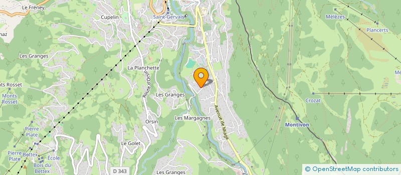 localisation de l'entreprise MONSIEUR YVES DALLEINNE  SAINT-GERVAIS-LES-BAINS