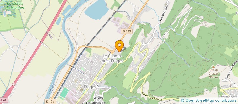 localisation de l'entreprise MONSIEUR YVES DANIELE  LAVAL-EN-BELLEDONNE