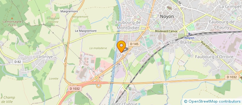 localisation de l'entreprise MONSIEUR YVES DEFROMERIE  NOYON