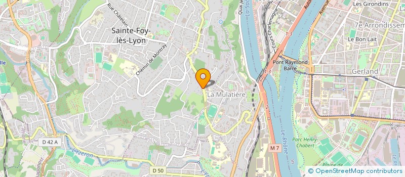 localisation de l'entreprise MONSIEUR YVES DERRIEN  SAINTE-FOY-LES-LYON
