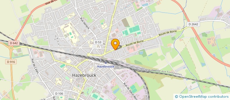 localisation de l'entreprise MONSIEUR YVES DEWUITE à HAZEBROUCK