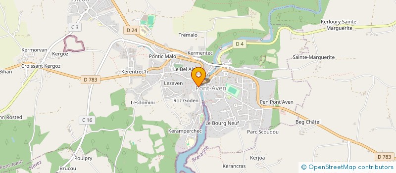 localisation de l'entreprise MONSIEUR YVES DONVAL à PONT-AVEN