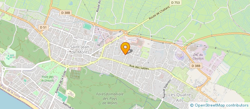 localisation de l'entreprise MONSIEUR YVES DUBARRE à SAINT-JEAN-DE-MONTS