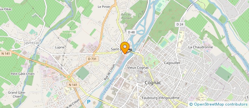 localisation de l'entreprise MONSIEUR YVES DUBOIS à COGNAC