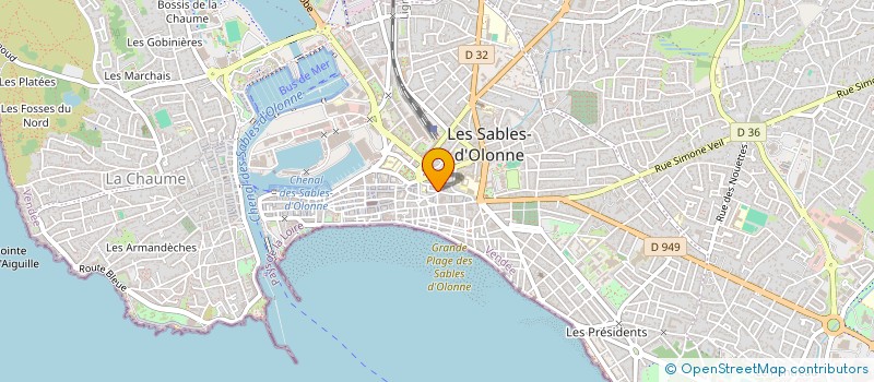 localisation de l'entreprise MONSIEUR YVES DUCOS à LES SABLES D'OLONNE