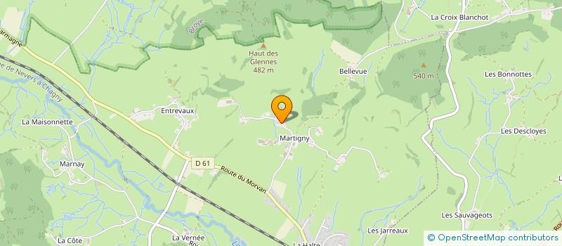 localisation de l'entreprise MONSIEUR YVES DUVERNE  ST SYMPHORIEN DE MARMAGNE