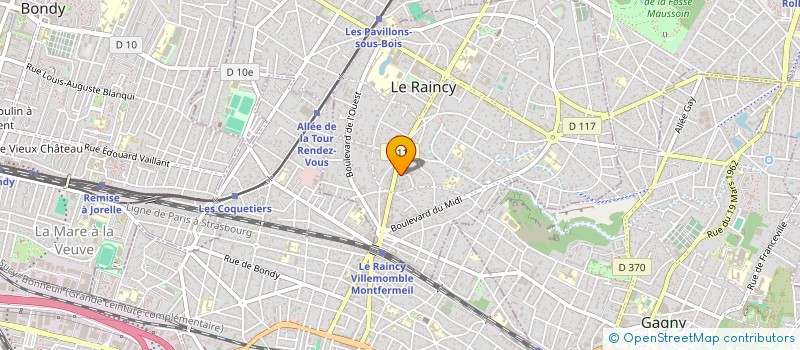 localisation de l'entreprise MONSIEUR YVES EVOUNA  LE RAINCY