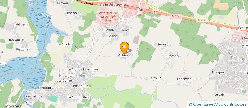 localisation de l'entreprise MONSIEUR YVES FAZILLEAU  PLOUGOUMELEN