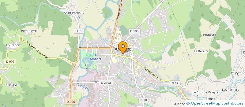 localisation de l'entreprise MONSIEUR YVES FOUGEROUSE  AMBERT