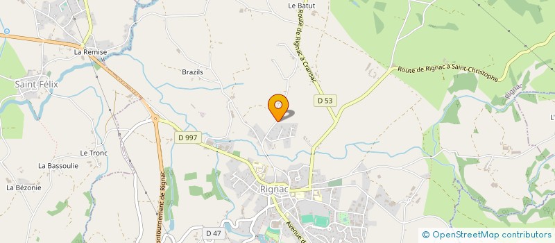 localisation de l'entreprise MONSIEUR YVES FRAYSSINET  RIGNAC