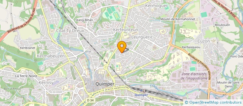 localisation de l'entreprise MONSIEUR YVES FRYSOU  QUIMPER