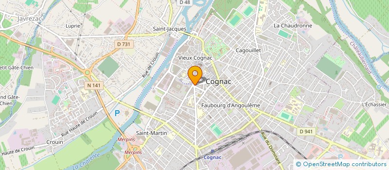 localisation de l'entreprise MONSIEUR YVES GALLOUX à COGNAC