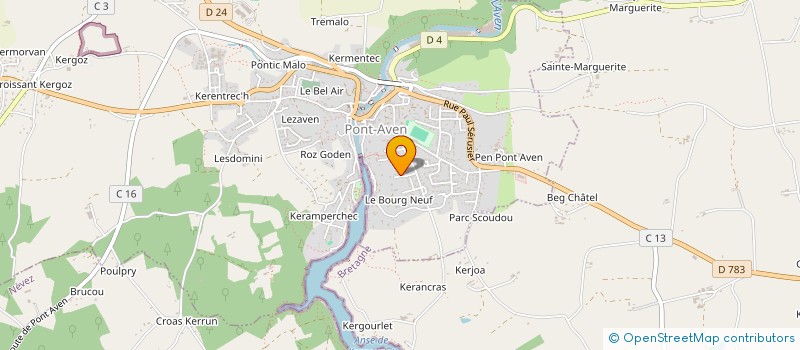 localisation de l'entreprise MONSIEUR YVES GILLES  PONT-AVEN