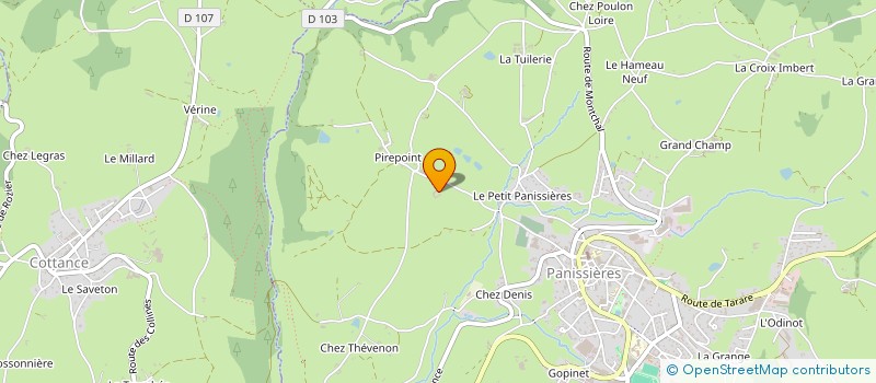 localisation de l'entreprise MONSIEUR YVES GIRAUD à PANISSIERES