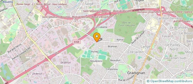 localisation de l'entreprise MONSIEUR YVES GIRAUD  GRADIGNAN