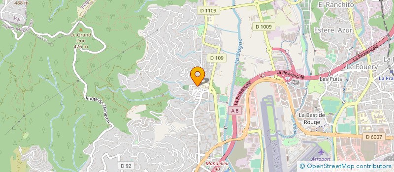 localisation de l'entreprise MONSIEUR YVES GLOOR  MANDELIEU-LA-NAPOULE