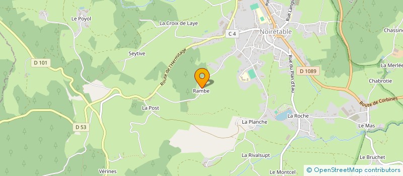 localisation de l'entreprise MONSIEUR YVES GONON  NOIRETABLE