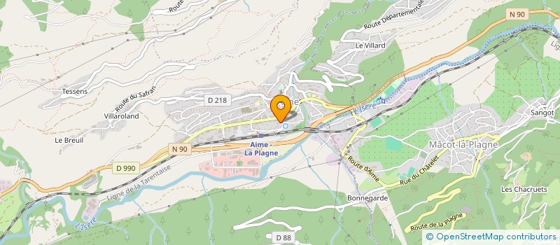 localisation de l'entreprise MONSIEUR YVES GUEBEY  AIME-LA-PLAGNE