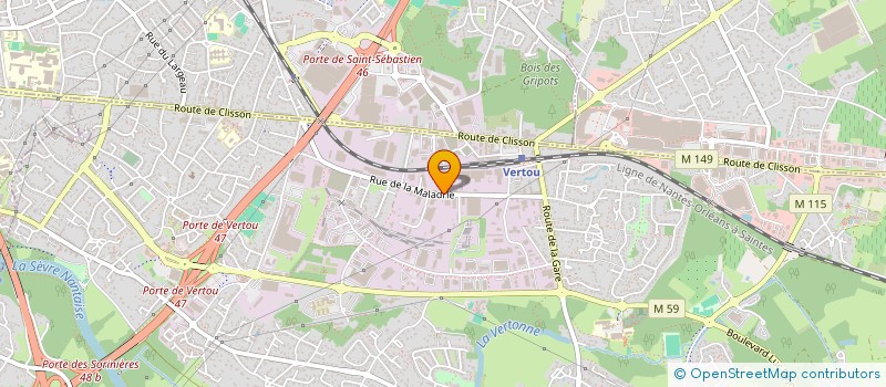 localisation de l'entreprise MONSIEUR YVES GUERIN  VERTOU