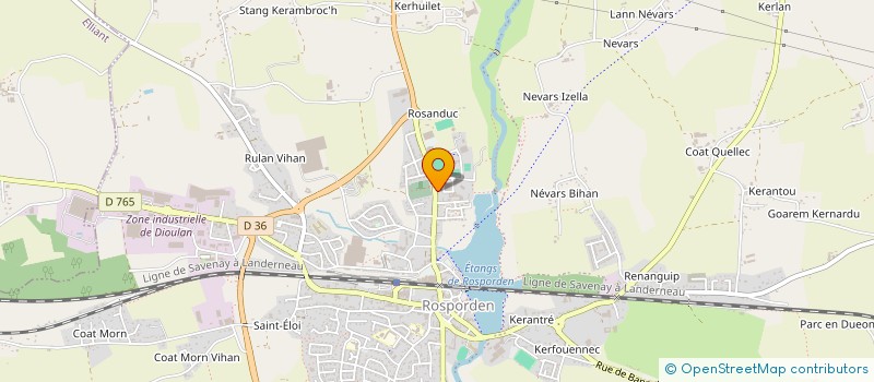 localisation de l'entreprise MONSIEUR YVES GUIFFANT  ROSPORDEN