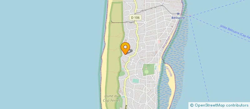 localisation de l'entreprise MONSIEUR YVES GUILHEM  LEGE-CAP-FERRET